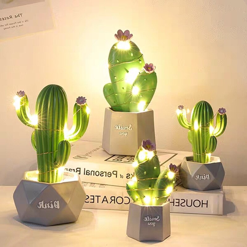 Colorful Cactus LED Table Night Lamp - Image 3