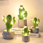 Colorful Cactus LED Table Night Lamp