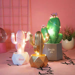 Colorful Cactus LED Table Night Lamp