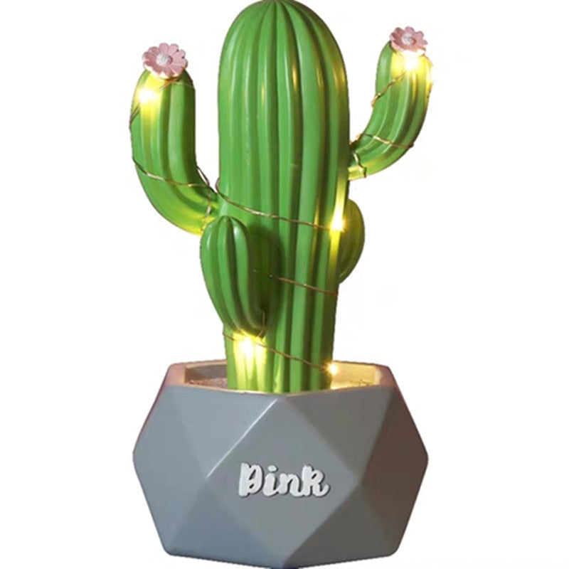 Colorful Cactus LED Table Night Lamp