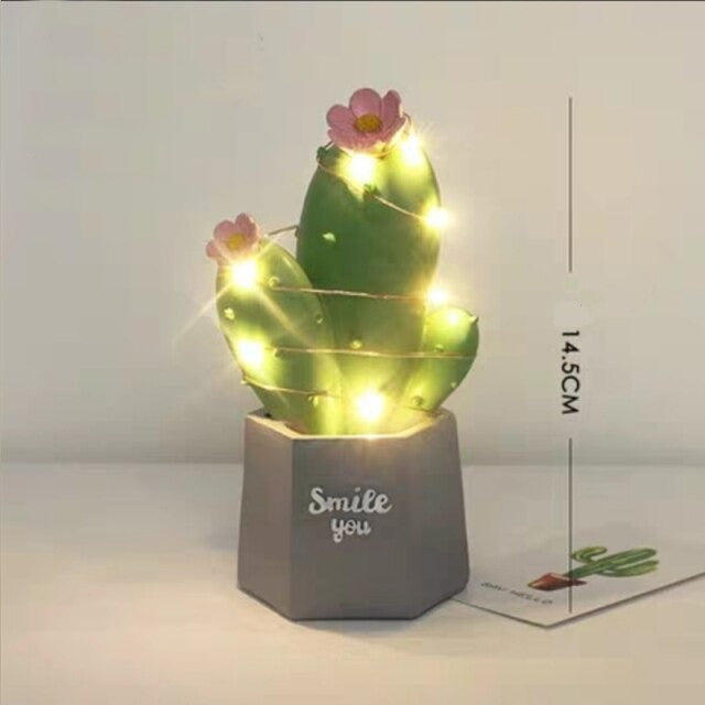 Colorful Cactus LED Table Night Lamp