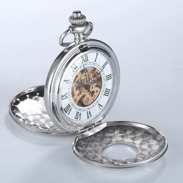 Retro Elegant Fire Black Pocket Watch - Image 6