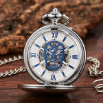 Retro Elegant Fire Black Pocket Watch