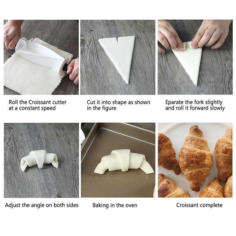 Stainless Steel Croissant Bread Rolling Cutter - Image 2