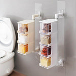 Layered Wall Mounted Rotating Seasoning Storage Organizer Boxes - MaviGadget