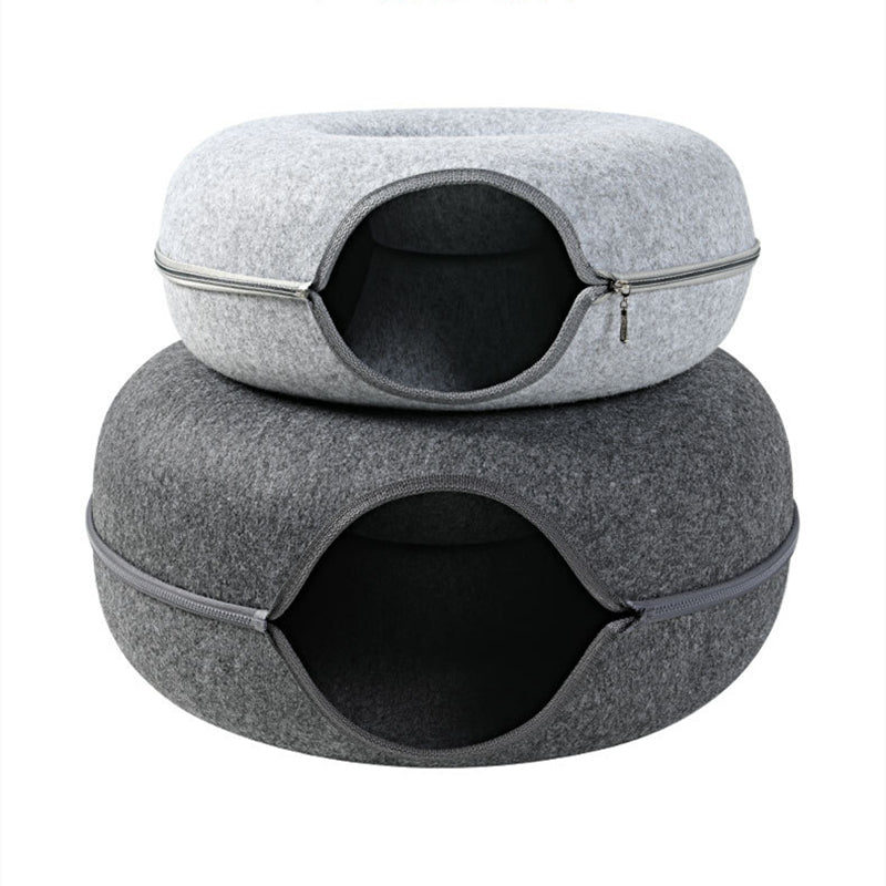 Donut Natural Felt Pet Cave Bed - Image 9