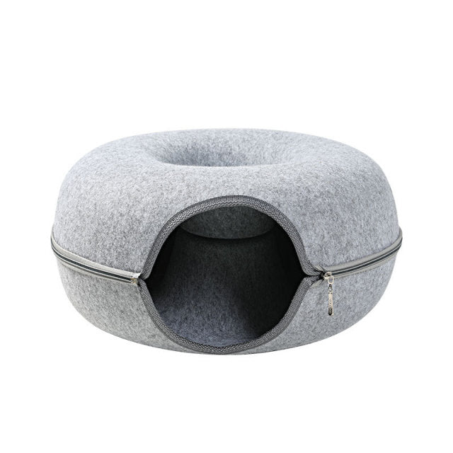 Donut Natural Felt Pet Cave Bed - Image 6