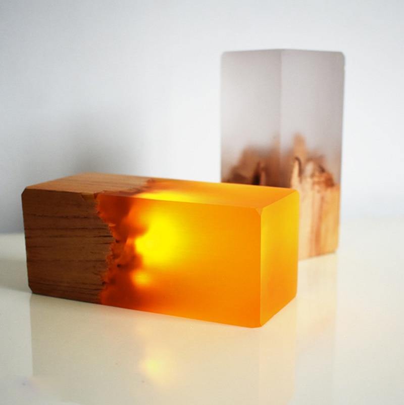 Chargeable Solid Wood LED Night - Image 0