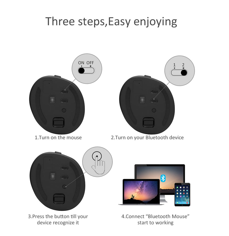 Mini Wireless Silent Ergonomic Mouse - Image 3