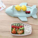 Children's Bamboo Aircraft Shape Tableware