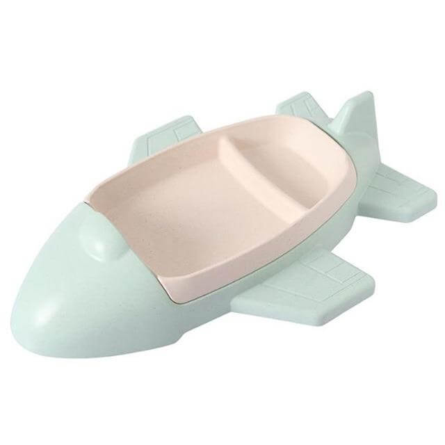 Children's Bamboo Aircraft Shape Tableware - Image 1