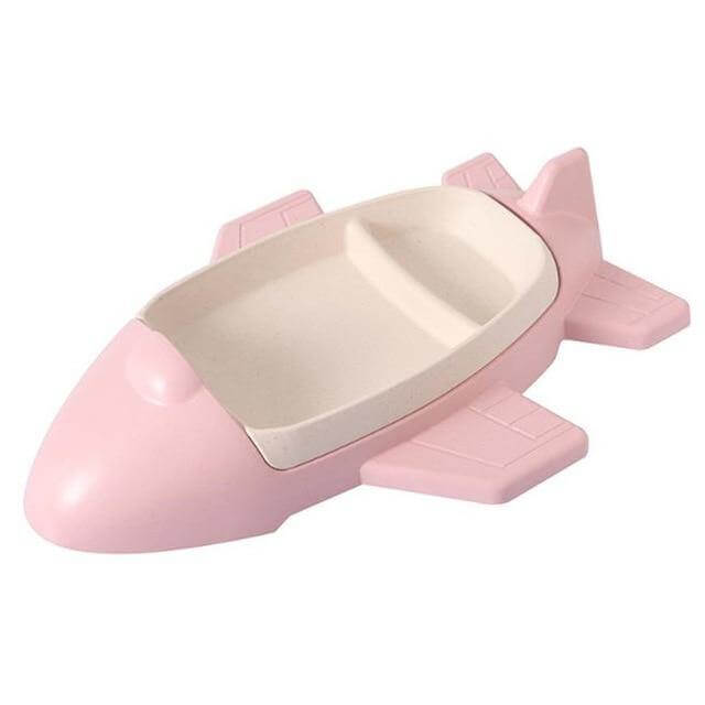 Children's Bamboo Aircraft Shape Tableware - Image 2