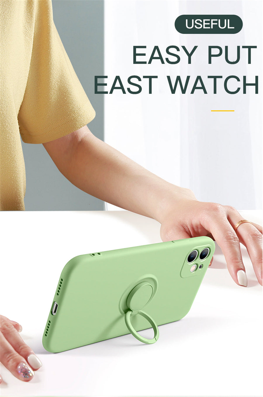 Soft Silicone Hand Strap Ring iPhone Cover - Image 6