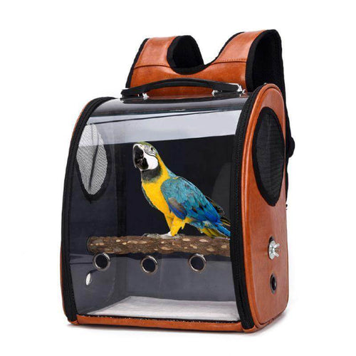 Space Capsule Bird Carrier Travel Birdcage Backpack - Image 0
