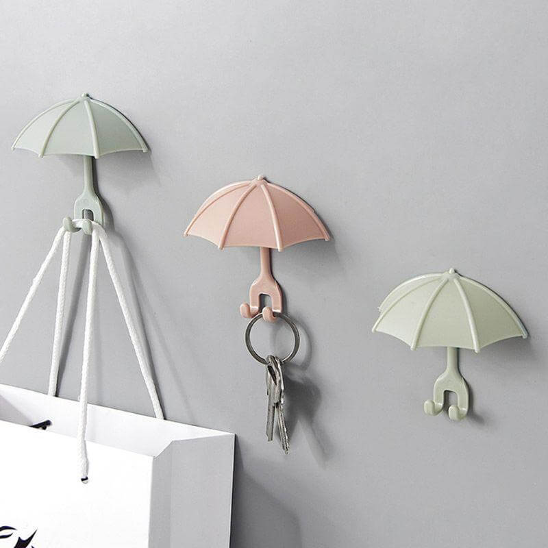 3pcs Set Cute Umbrella Toothbrush Hook