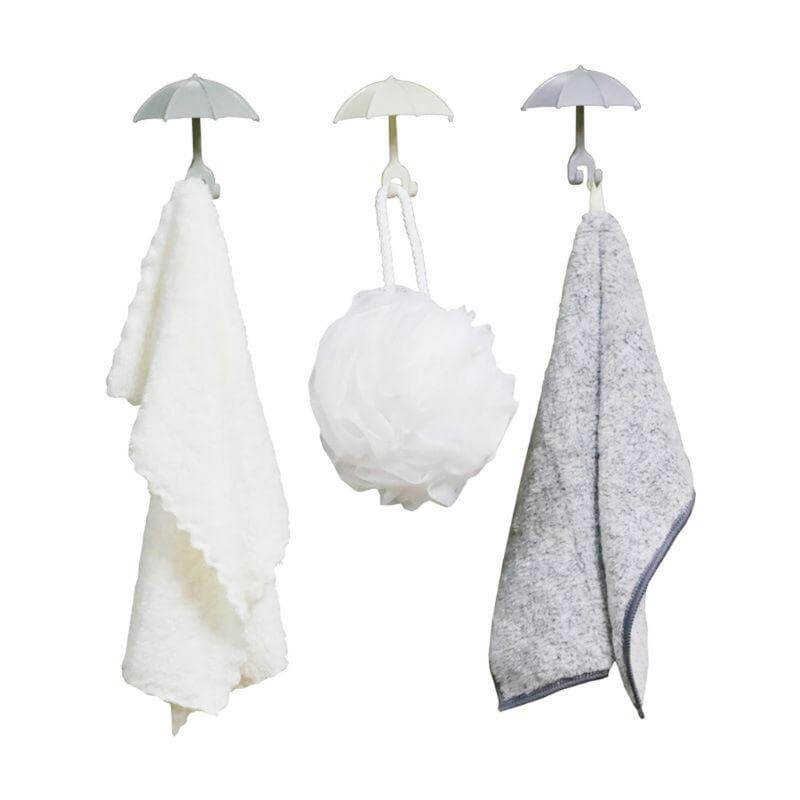 3pcs Set Cute Umbrella Toothbrush Hook