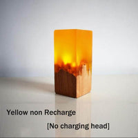 Chargeable Solid Wood LED Night