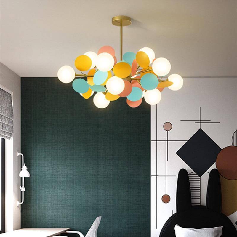 Nordic Multicolor Art Tree Led Pendant Lights - Image 0