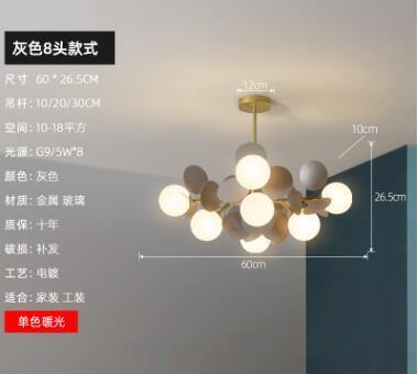 Nordic Multicolor Art Tree Led Pendant Lights - Image 18