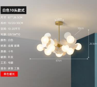 Nordic Multicolor Art Tree Led Pendant Lights - Image 7