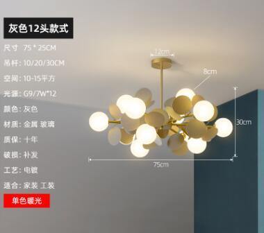 Nordic Multicolor Art Tree Led Pendant Lights - Image 2