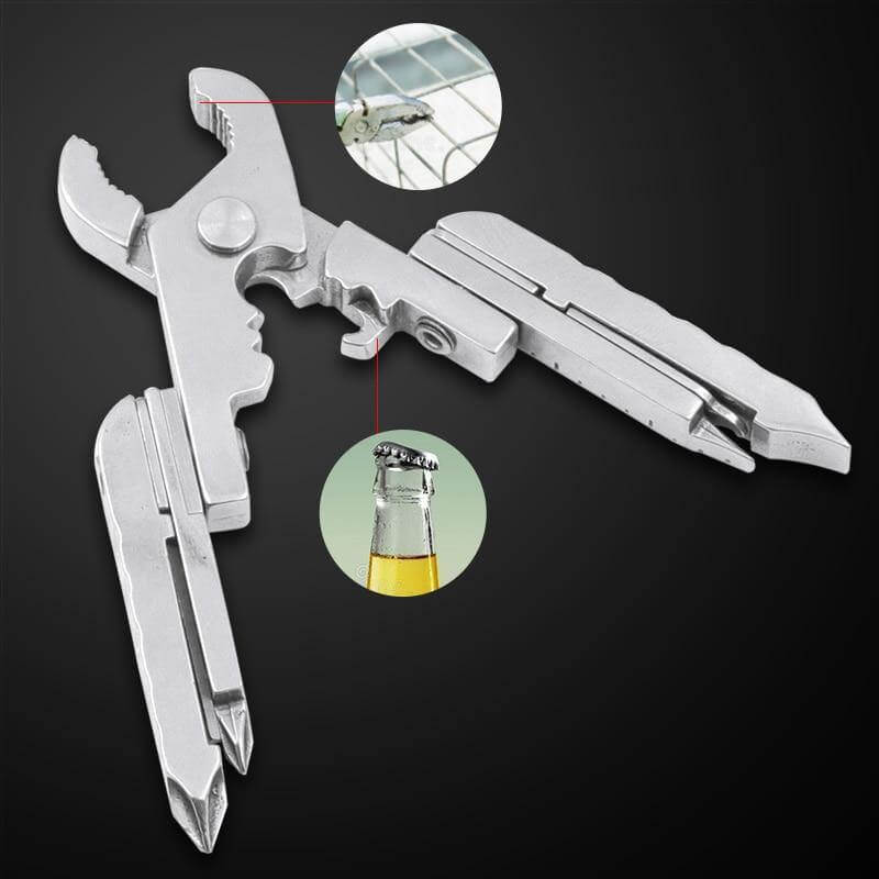 Stainless Steel Multifunctional Camping Keychain Tool - Image 8