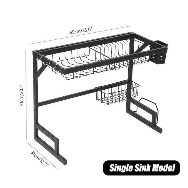 Stainless Steel Over-Sink Dish Rack Organizer - Image 5