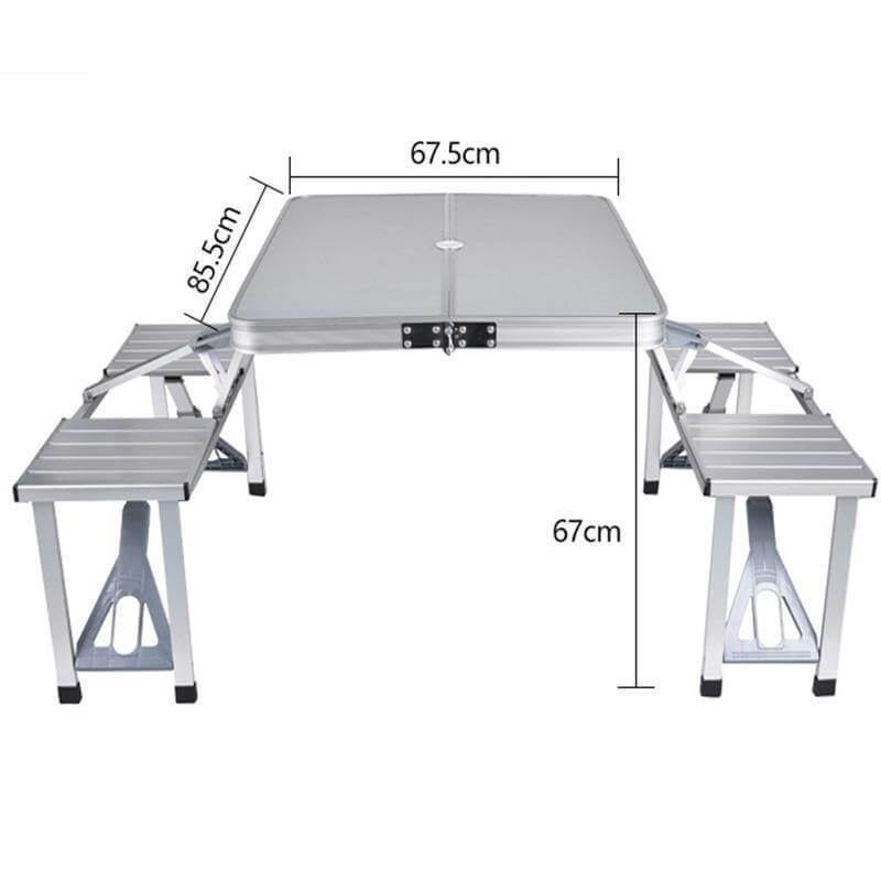 4pcs Portable Outdoor Folding Tables and Chairs One - MaviGadget