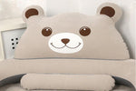 Cartoon Bear Comfy Inflatable Bed with Backrest