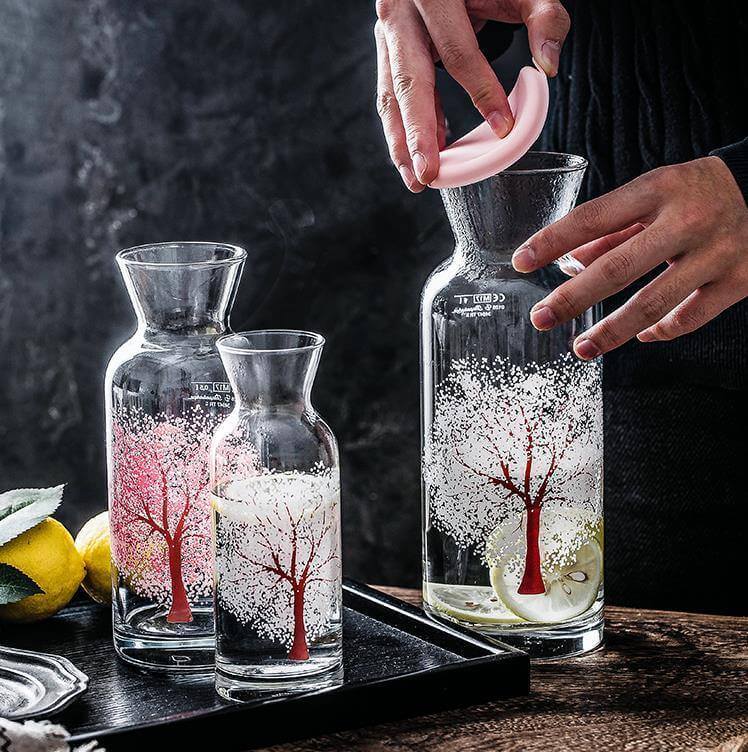Clementine Glass Cooling Water Bottle - Image 5