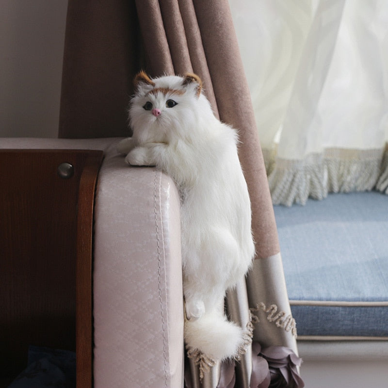 Cute Plush Cat Home Desk Figurine Decor - Image 3