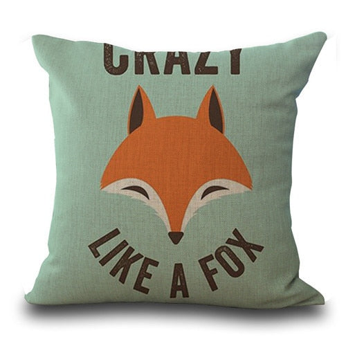 Fox Pattern Cushion Pillow Cases - Image 4