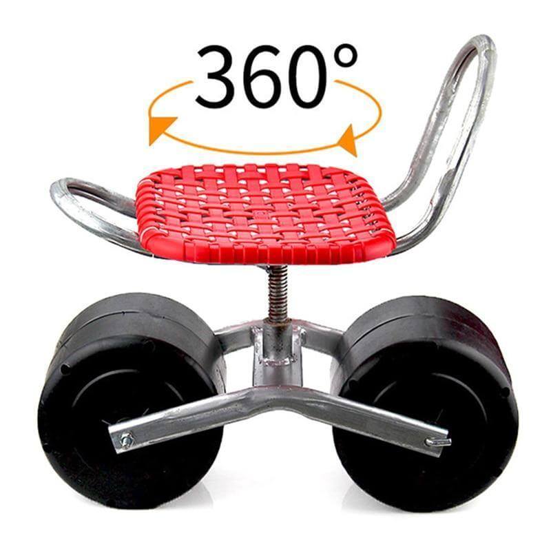 Garden Mobile Agricultural Lazy Rotatable Wheeled Stool - Image 4