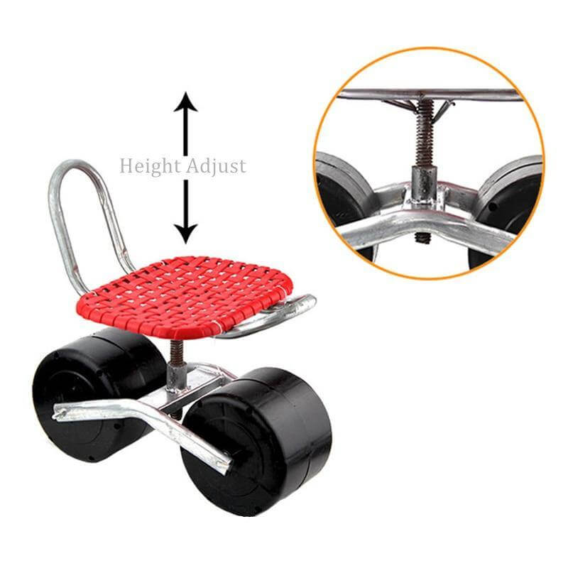 Garden Mobile Agricultural Lazy Rotatable Wheeled Stool - Image 3