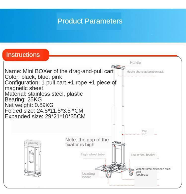 Portable Foldable Push Hand Cart - Image 13
