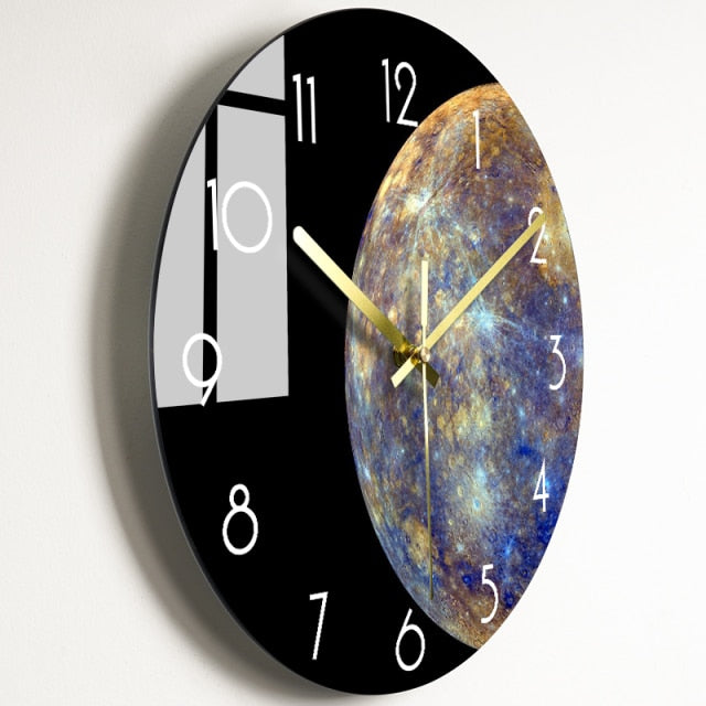 Luxury Nordic Universe Silent Wall Clock - Image 11