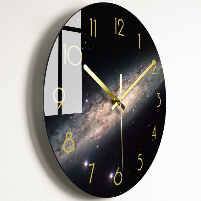 Luxury Nordic Universe Silent Wall Clock