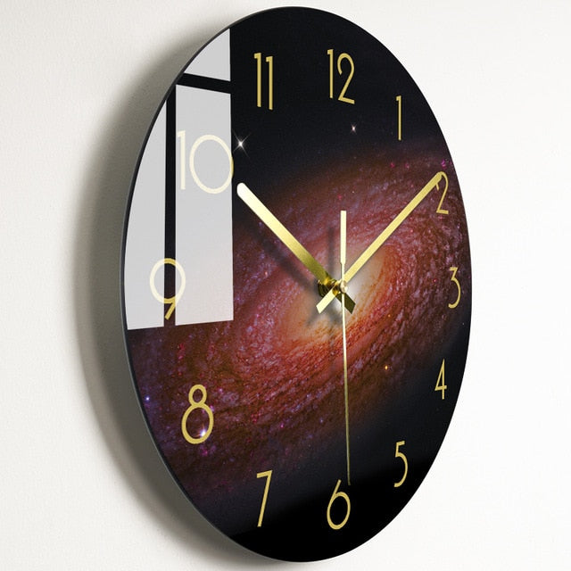 Luxury Nordic Universe Silent Wall Clock