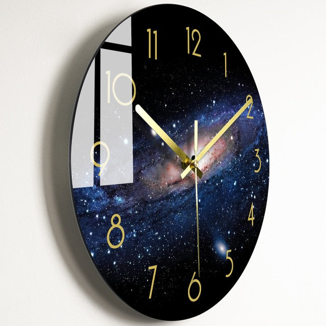 Luxury Nordic Universe Silent Wall Clock