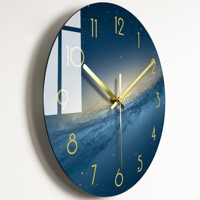 Luxury Nordic Universe Silent Wall Clock - Image 8
