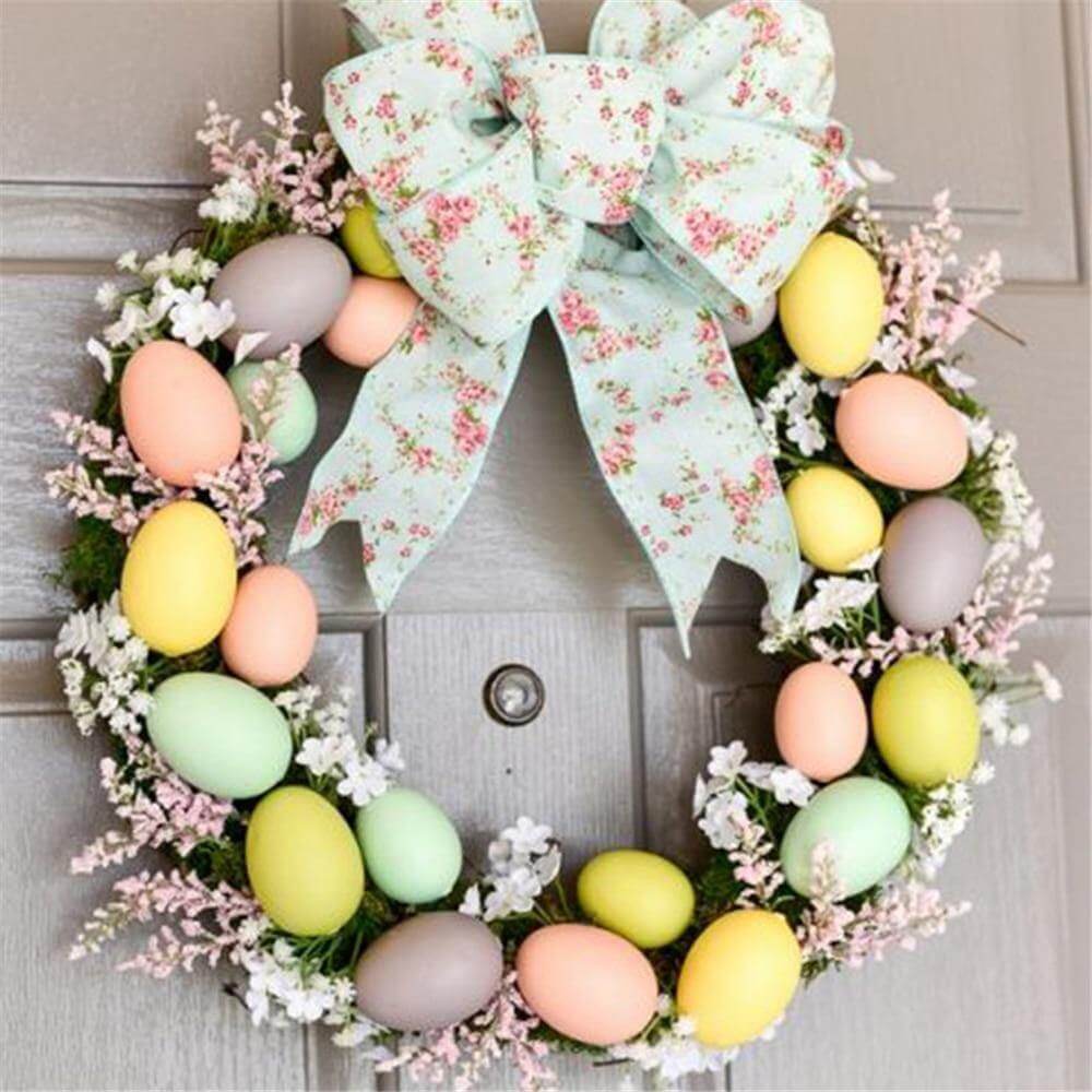 20pcs 3cm Happy Easter Painted Fake Eggs Decoration