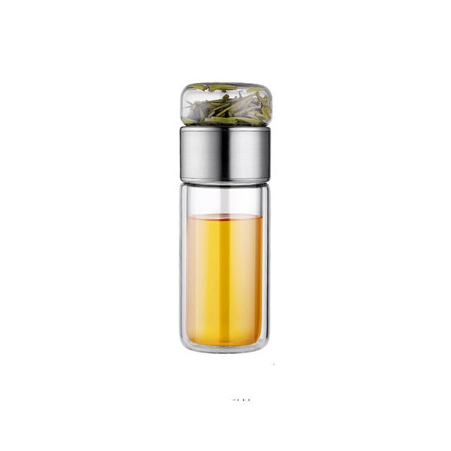 2in1 Large Double Glass Tea Infuser Bottle - Image 10