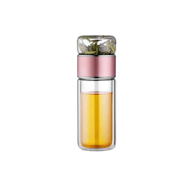 2in1 Large Double Glass Tea Infuser Bottle - Image 8