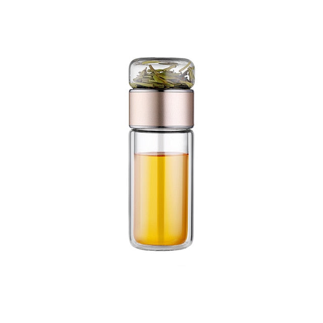 2in1 Large Double Glass Tea Infuser Bottle