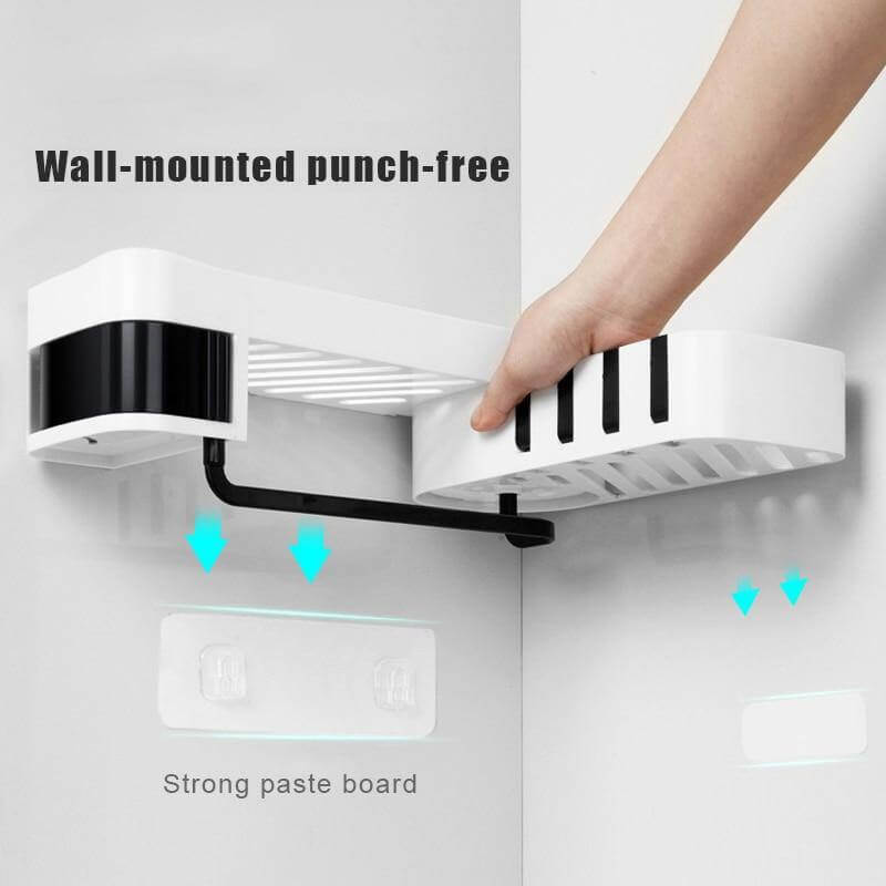 Bathroom Rotating Adjustable Shampoo Wall Shelf Organizer - Image 1