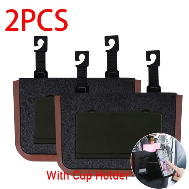 Foldable Back Seat Drink Phone Holder