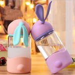 Cute Rabbit Glass Milk Cup for Kids