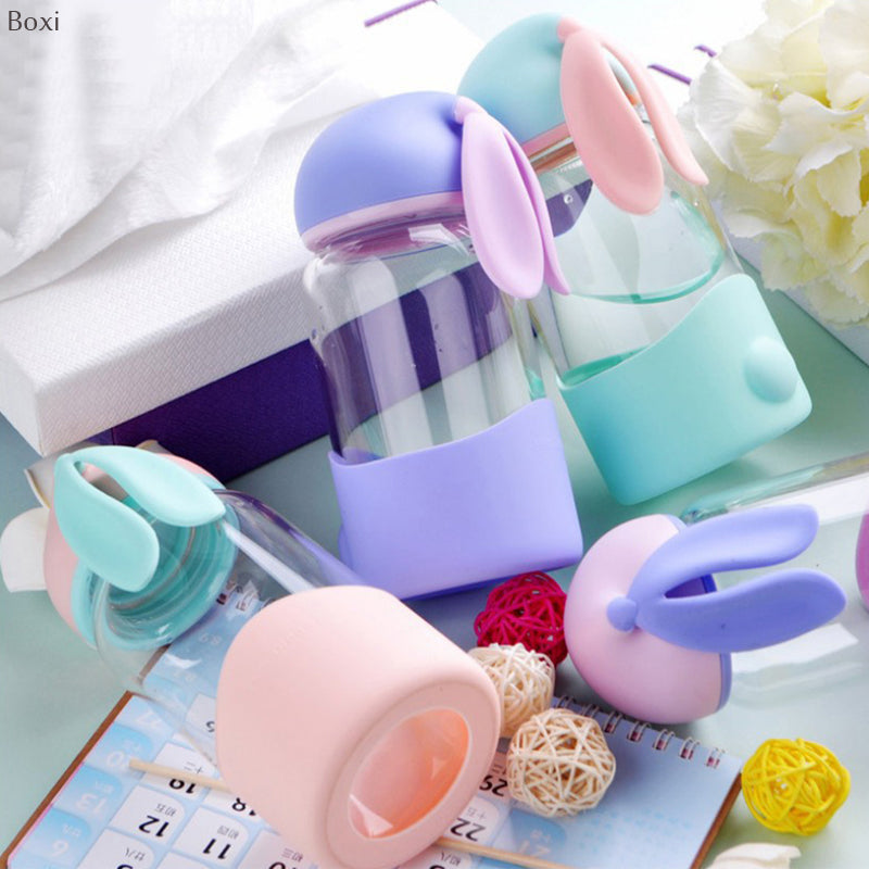 Cute Rabbit Glass Milk Cup for Kids - Image 4