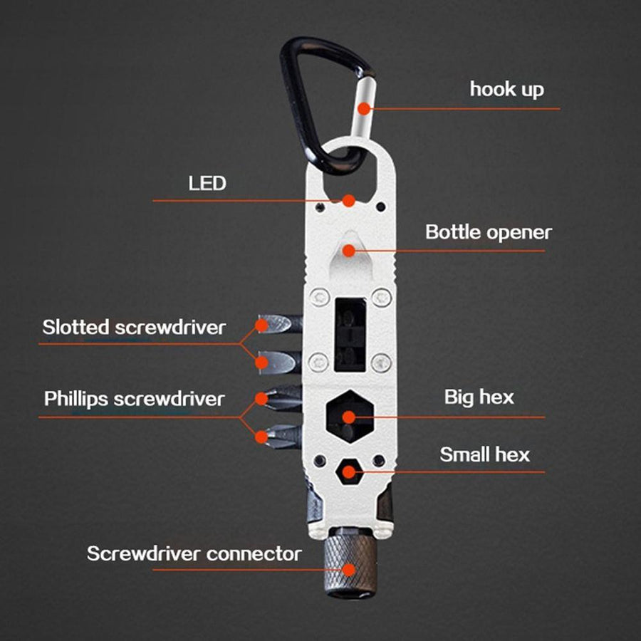 Mini Multifunctional Keychain Survival Camping Tool - Image 3