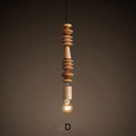 Retro Style Nature Oak Wooden Pendant Lamp